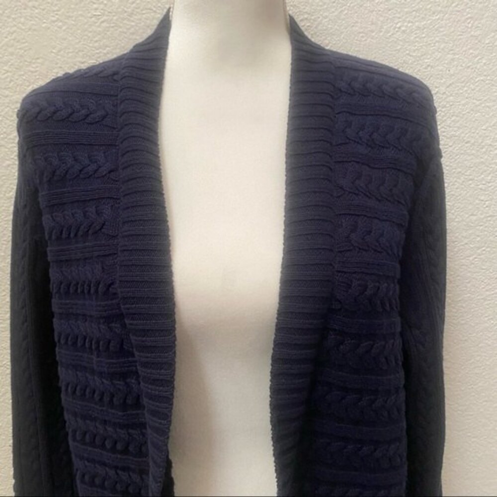 Talbots Dark Blue Open Cardigan Size Large